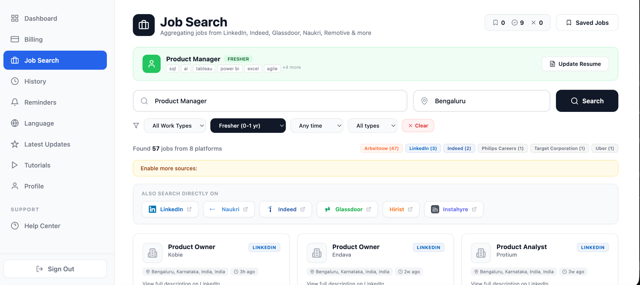 HelplyAI job search